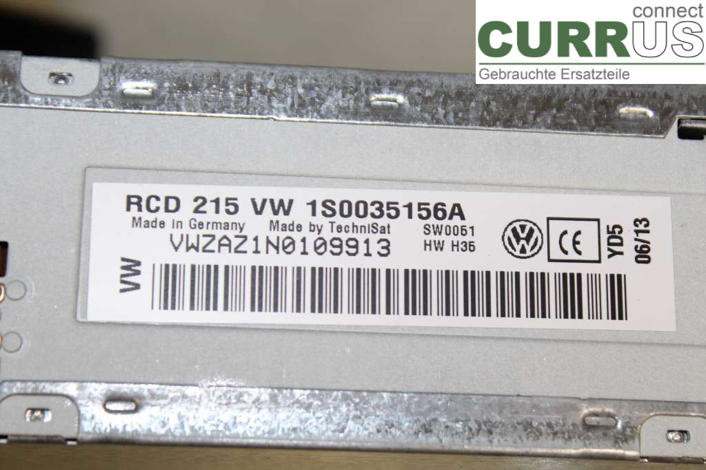 VW UP! / E-UP! Radio CD / Multimedia panel  1,0TFSI 55KW
