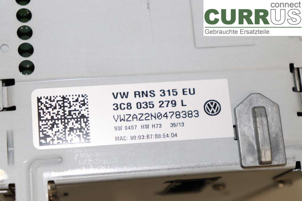VW TIGUAN 07-16 Radio CD / Multimedia panel 3C8035279F 2.0TDI 177HK