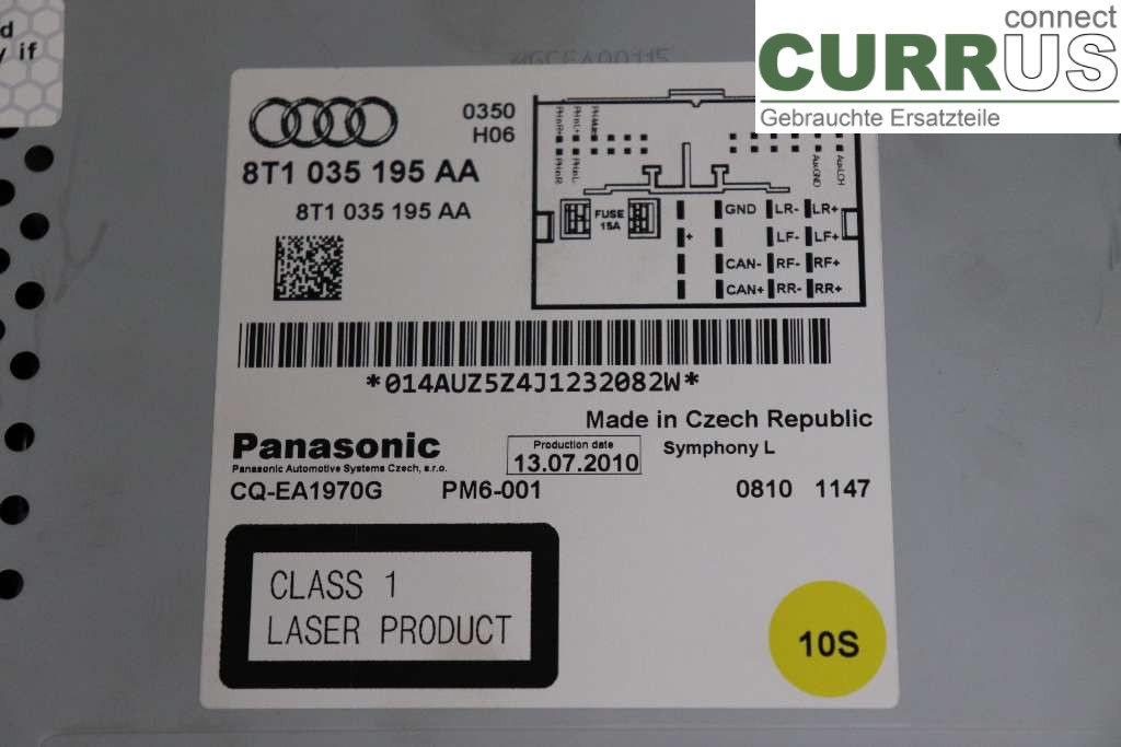 AUDI A5  07-16 Radio CD /Multimediapanel 8T1057194A 3.0TDI V6 239HK