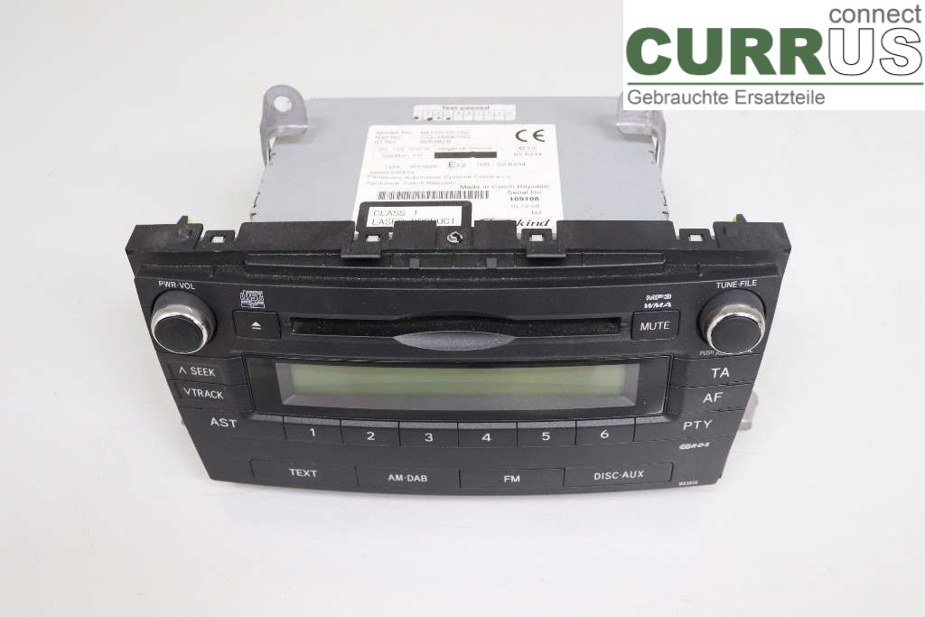TOYOTA AVENSIS   09-15 Radio CD /Multimediapanel 86120-05150 1,8 108KW