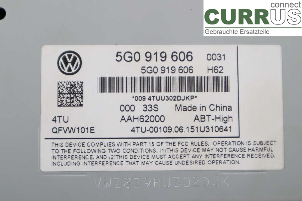 VW PASSAT  15-19 Radio CD / Multimedia panel 5G0919606 2,0TDI 140KW