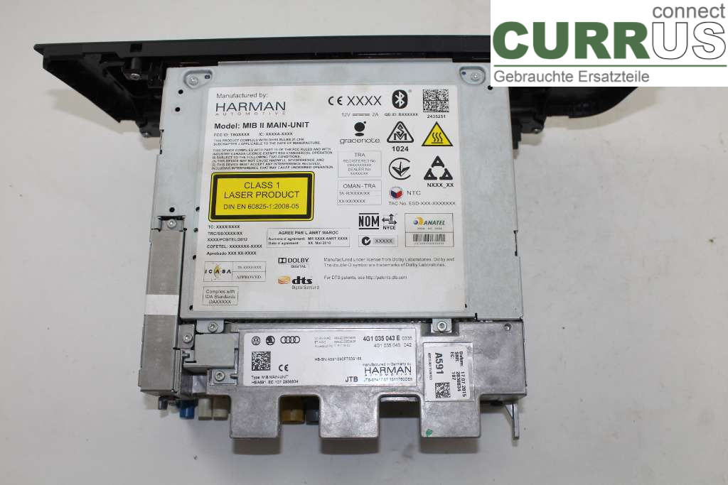 AUDI A6 ALLROAD 4G  12-18 Radio CD / Multimedia panel 4G1035043R 3.0TDI