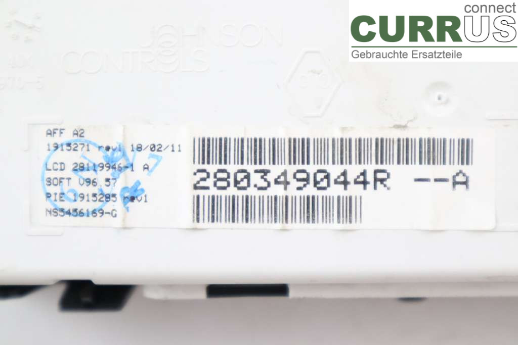RENAULT MEGANE III 09-15 Radio CD / panneau multimédia 280349044R 1,5DCI 66KW
