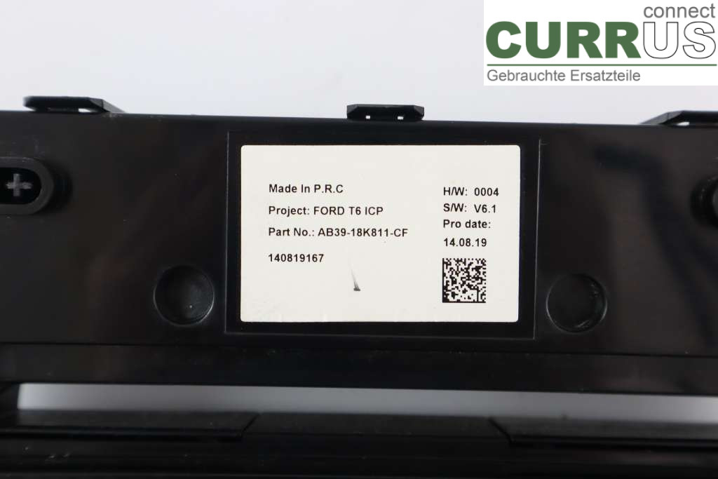 FORD RANGER EU 12-23 Radio CD /Multimediapanel 5263192 3.2TDCI