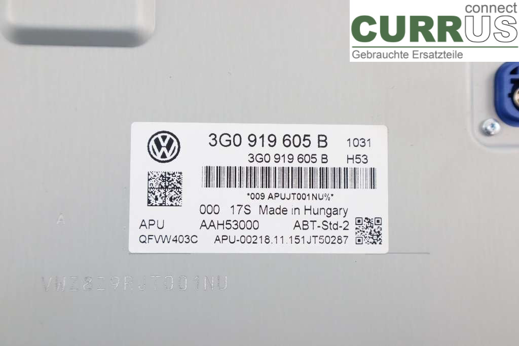 VW PASSAT  15-19 Radio CD / panel multimedialny 3G0919605B 2.0TDI 239HK