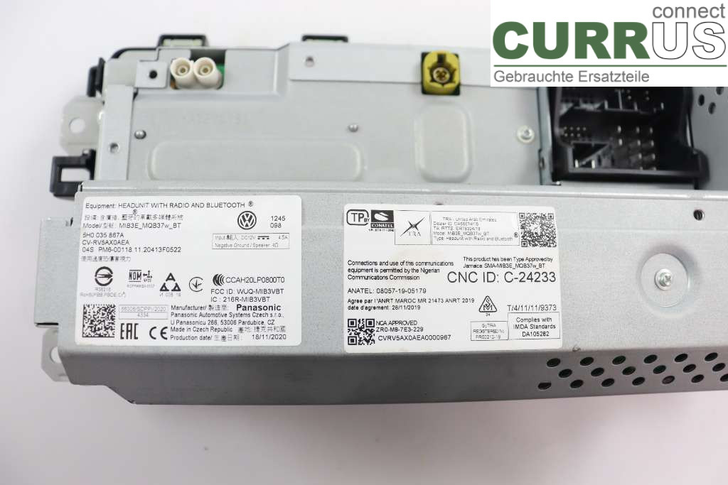 VW CADDY  21- Radio CD /Multimediapanel 5H0035867A 2.0TDI 75HK