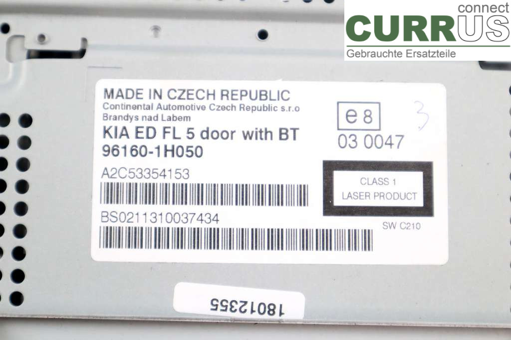 KIA CEE´D 06-12 Radio CD / panel multimedialny 96160-1H050 1,6crdi