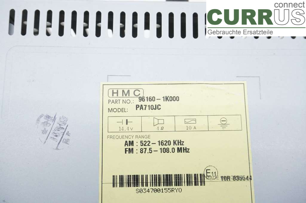 HYUNDAI ix20 Radio CD / Multimedia panel 96160-1K0004X 1.4CRDI 90HK