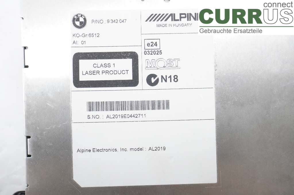 BMW F10/F11/F18  09-17 Radio CD / panneau multimédia 65129317884 N47-D20C