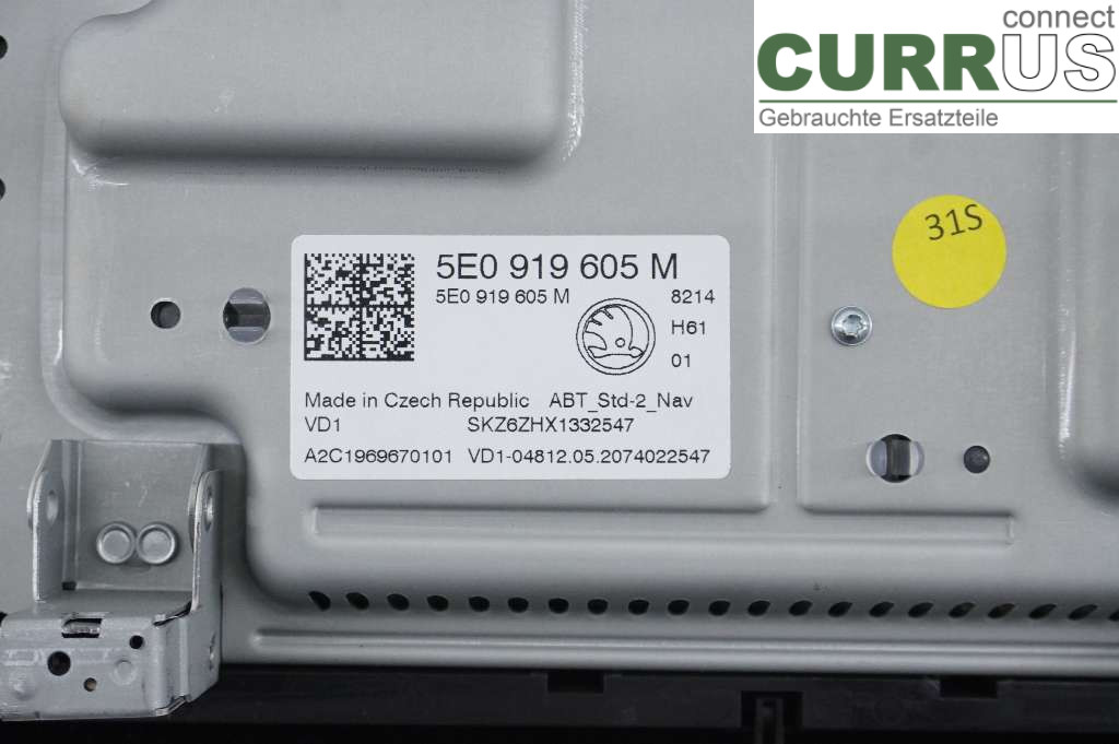 SKODA OCTAVIA  13-20 Radio CD / Multimedia panel 5E0919605M DJGA