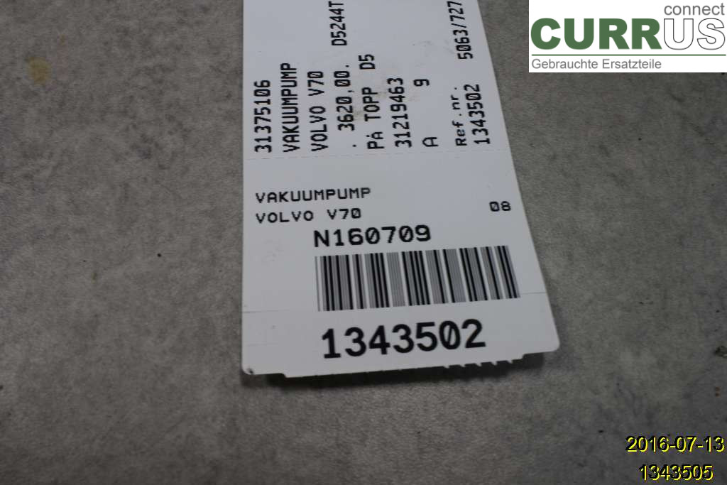 VOLVO V70      08-13 Turbo charger 36012552 D5244T10