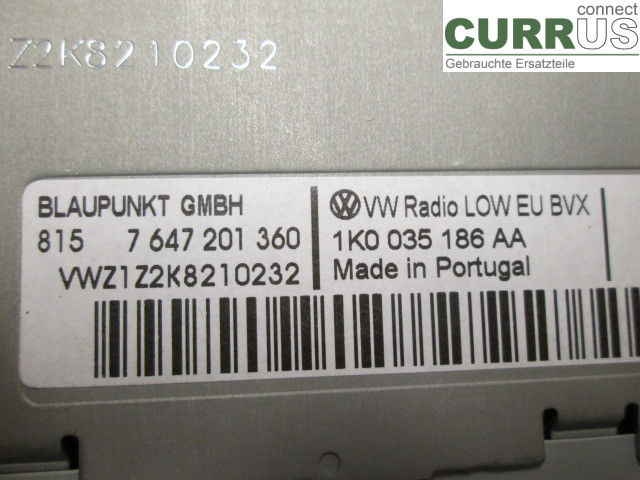VW PASSAT      05-10 Radio CD / panel multimedialny 1K0057187AX 2,0TDI CBBB