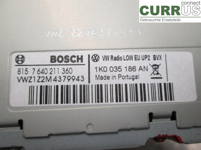 VW CADDY  11-15 Radio CD / panel multimedialny 1K0057187NX 1,6 CAYD