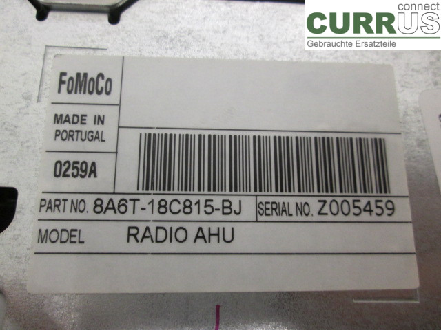 FORD FIESTA     09-12 Radio-CD-/Multimedia-Panel 1846847 SNJA 1.25