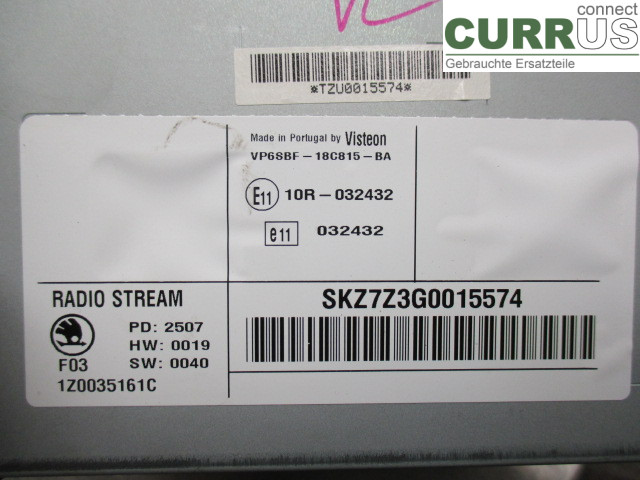 SKODA OCTAVIA    05-13 Radio CD / Multimedia panel AAO600012X 2,0 TDI BMM
