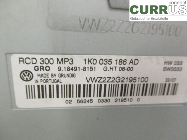 VW PASSAT      05-10 Radio CD / panel multimedialny  BMR