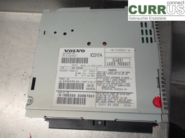 VOLVO V50      08-12 Radio CD / panneau multimédia 36050355 B5244S5