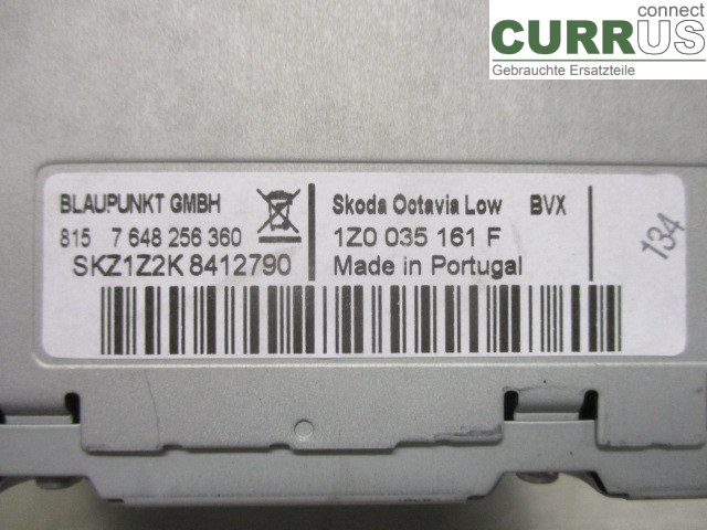 SKODA OCTAVIA    05-13 Radio CD / multimediepanel 1Z0035161G CDAA 1.8TSI