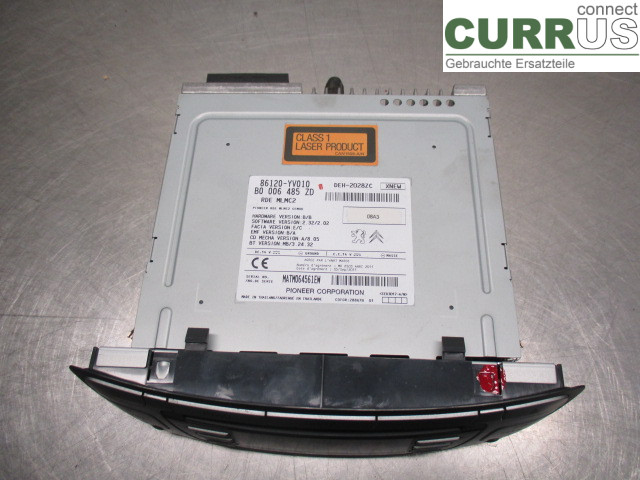 TOYOTA AYGO 06-14 Radio CD / panneau multimédia 86120-YV010 1KR-FE