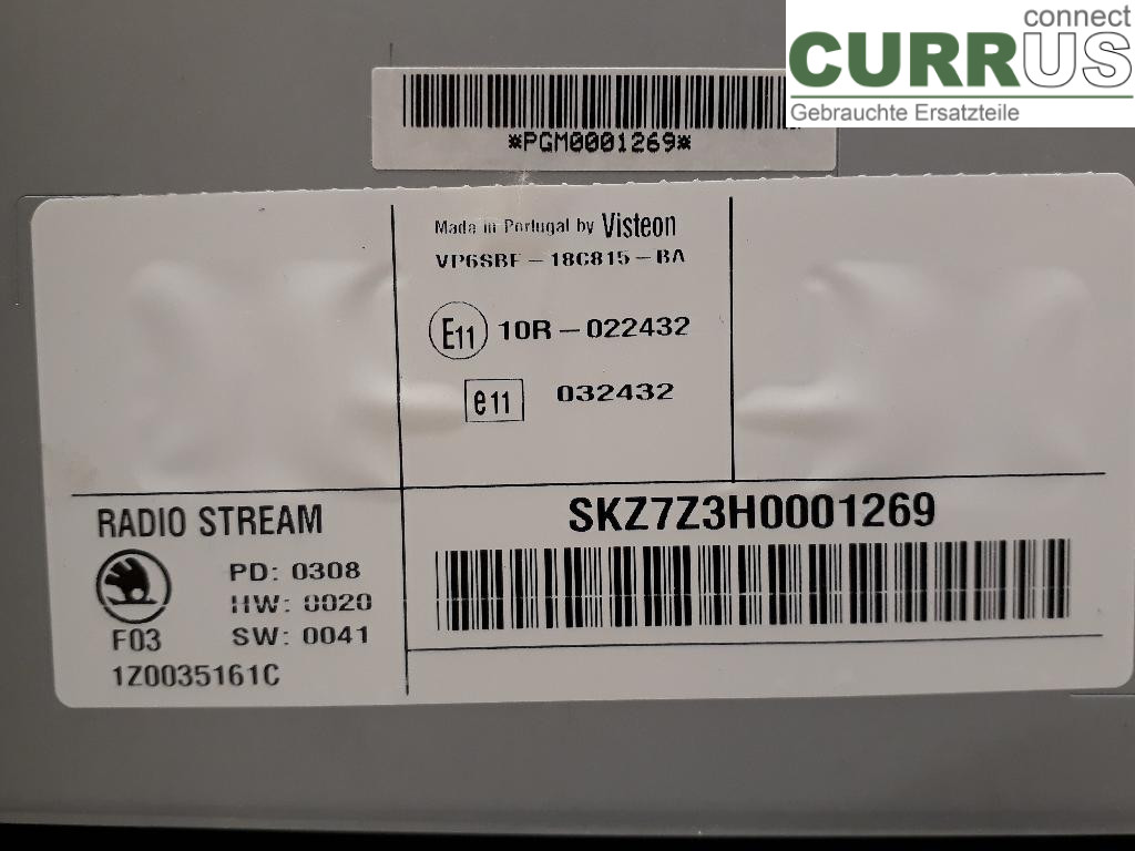 SKODA OCTAVIA    05-13 Radio-CD-/Multimedia-Panel AAO600012X BMM