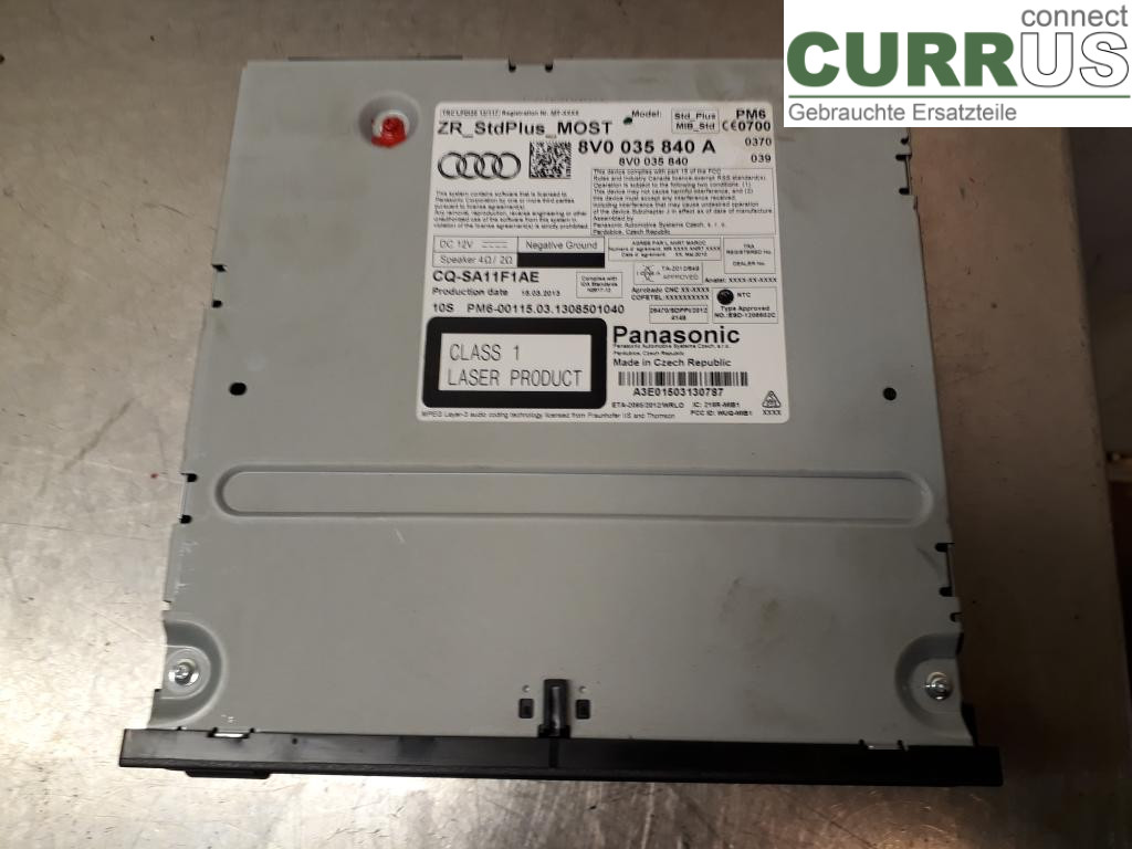 AUDI A3/S3 8V  13-20 Radio CD /Multimediapanel 8V0035840A CRBC