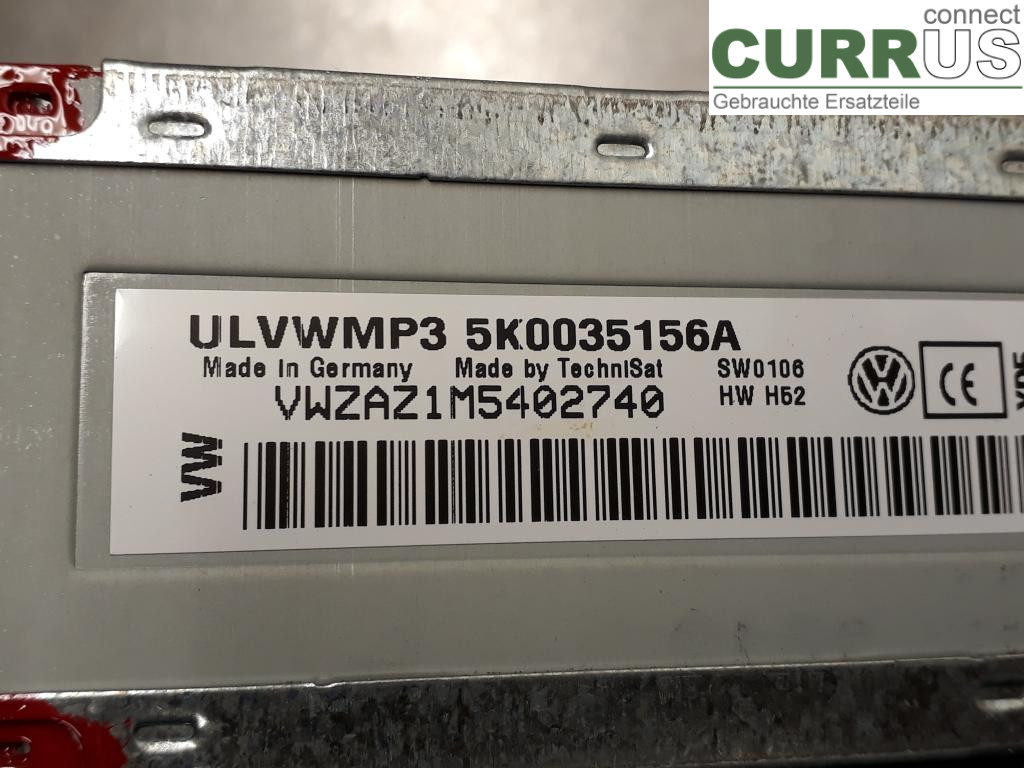 VW PASSAT  11-14 Radio CD / Multimedia panel 5K0057156AX CFFB
