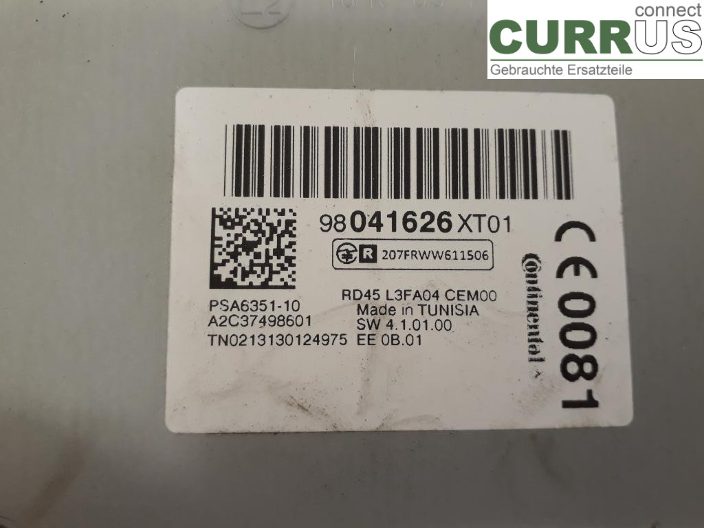 CITROEN BERLINGO  08-18 Radio CD / panneau multimédia 1612888580 9HF