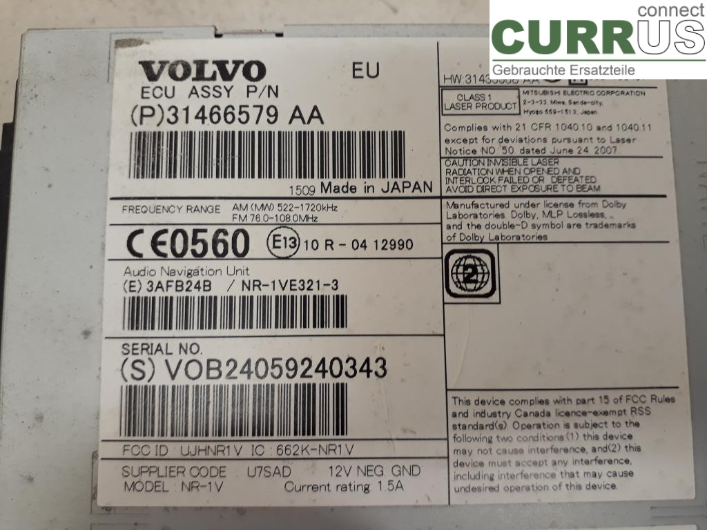 VOLVO V70    14-16 Radio CD /Multimediapanel 36050657 B4204T19