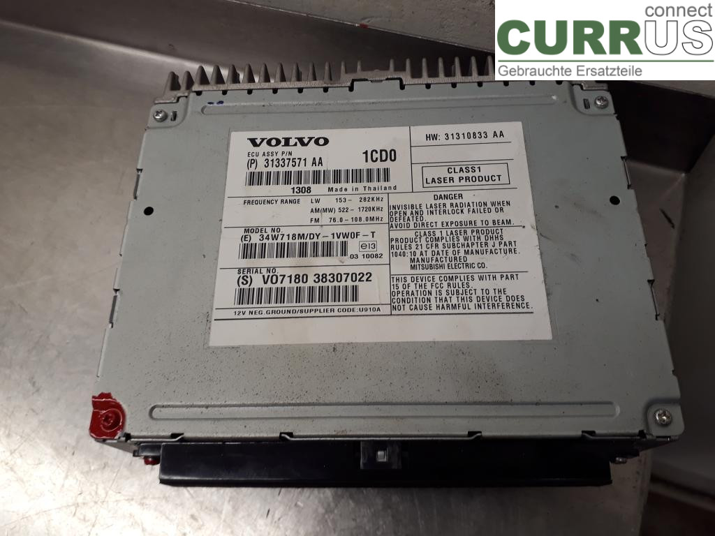 VOLVO V70    14-16 Radio CD / panneau multimédia 36001114 B5204T9