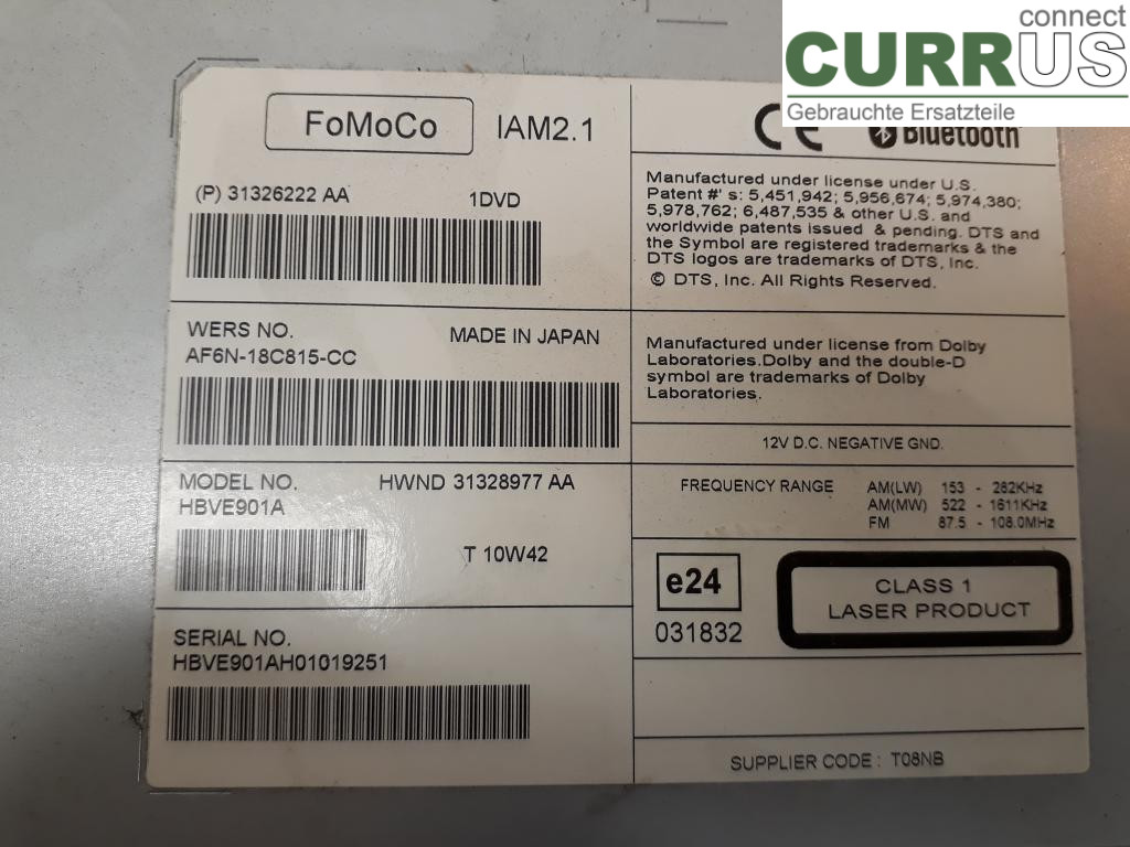 VOLVO XC60  09-13 Radio CD / Multimedia panel 36050579 D5244T16