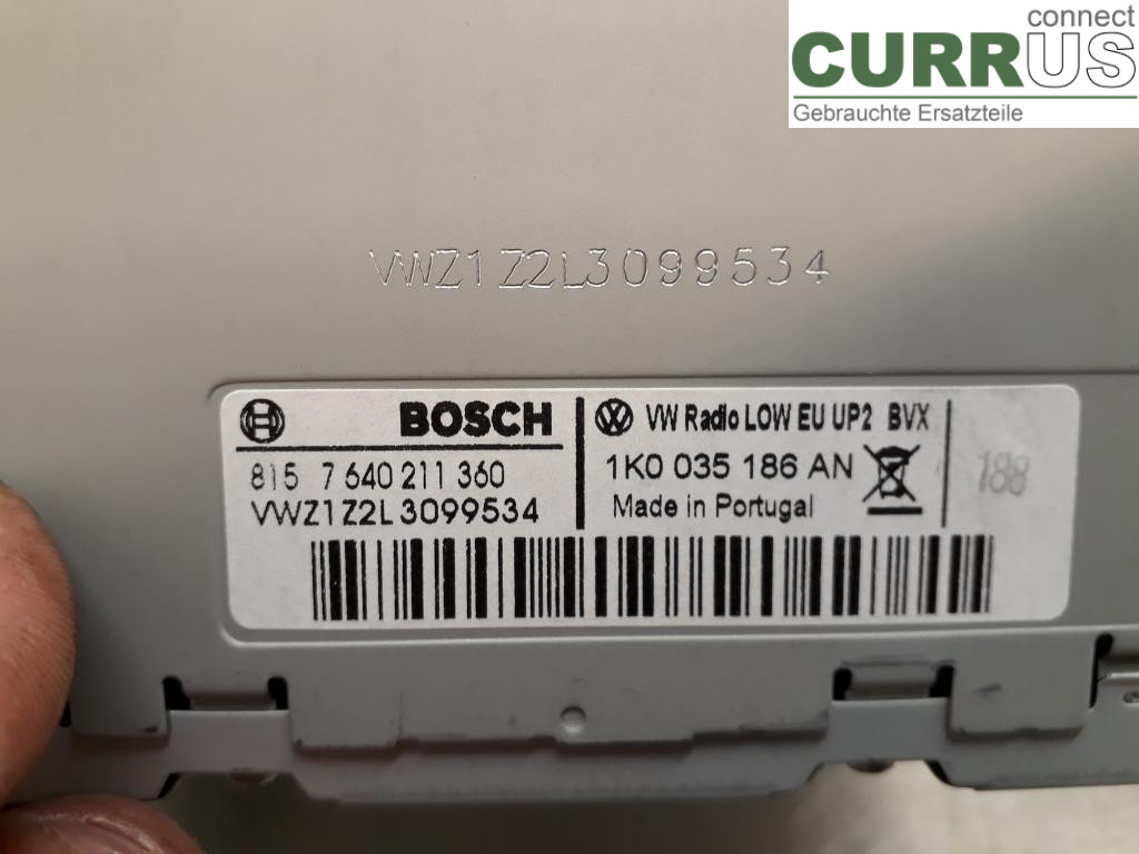 VW CADDY  11-15 Radio CD / panel multimedialny 1K0057187NX CAYD