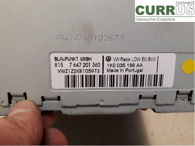 VW PASSAT      05-10 Radio CD / panel multimedialny 1K0057187AX CDGA