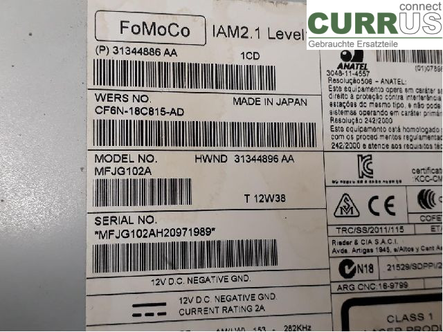 LAND ROVER EVOQUE  L538  11-18 Radio CD / panel multimedialny LR071123 224DT