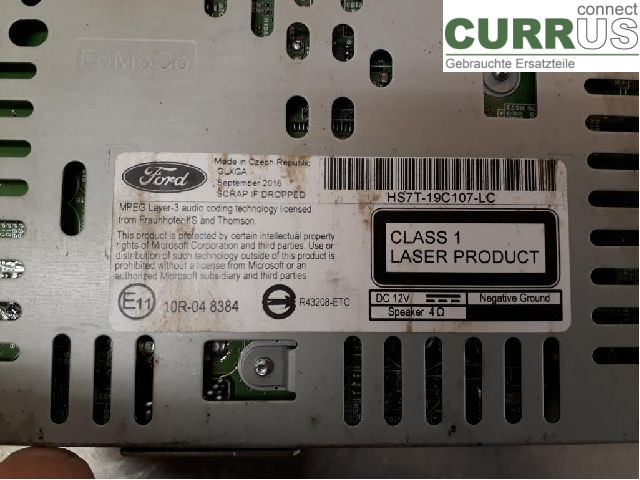 FORD MONDEO    15- Radio CD / Multimedia panel 2183864 T7CF