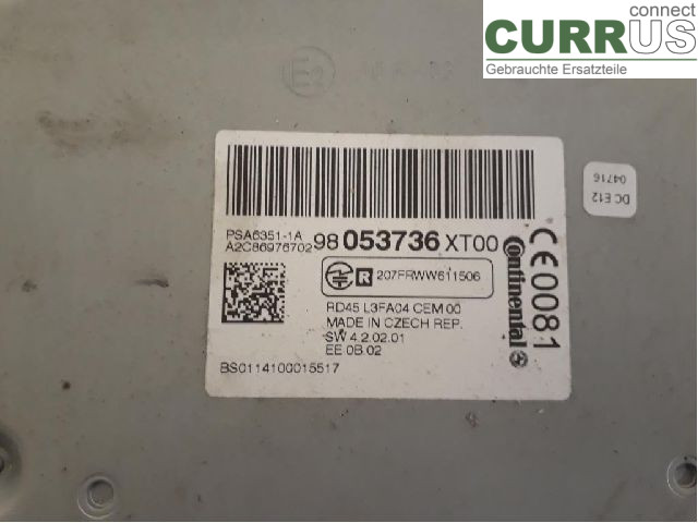 TOYOTA PROACE I  13-16 Radio CD /Multimediapanel SU001-A2751 4WZ-FTV