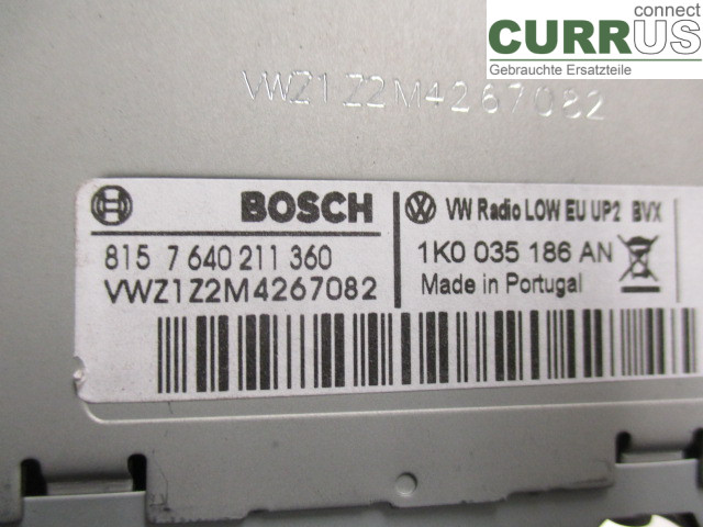 VW CADDY  11-15 Radio CD / panel multimedialny 1K0057187NX CAYD 1.6 TDI