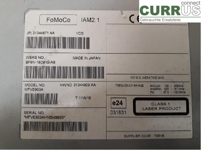 VOLVO XC60  09-13 Radio CD / Multimedia panel 36050605 D5204T3