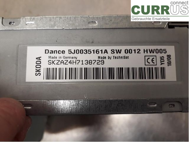 SKODA FABIA         07-14 Radio CD / Multimedia panel AAO700002X BZG