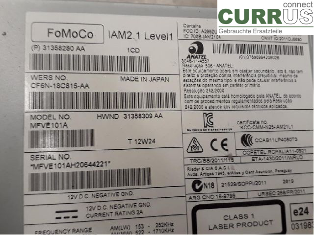 VOLVO V70      08-13 Radio CD / panel multimedialny 36050605 D4162T