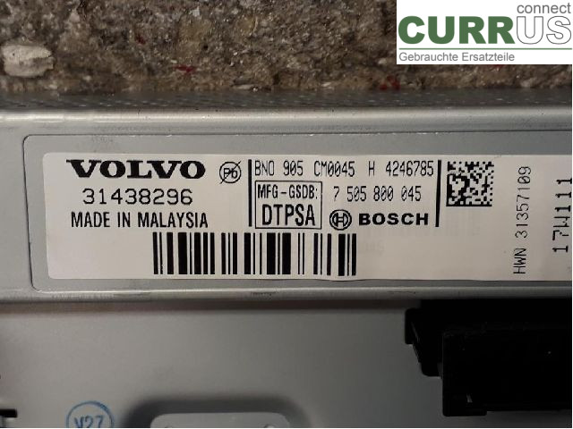 VOLVO V40  12-19 Control display 36001984 B4204T38