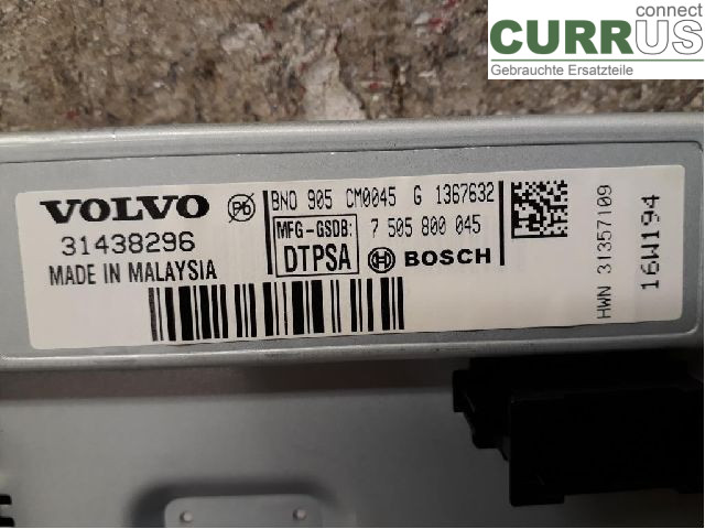 VOLVO V40  12-19 Control display 36001984 D4204T8