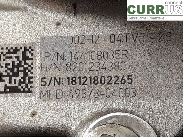 DACIA SANDERO STEPWAY  13-20 Turbocompresseur 144102069R H4B-400