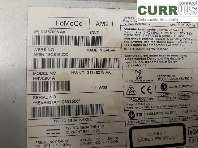 VOLVO V70      08-13 Radio CD / Multimedia panel 36050580 D4162T