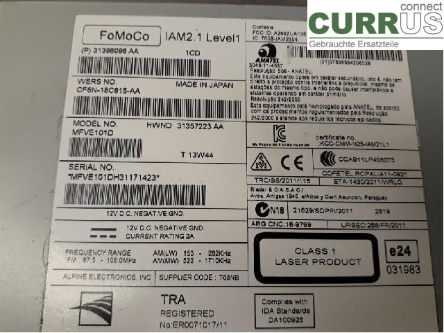 VOLVO XC70  14-16 Radio CD / Multimedia panel 36050605 D4204T5