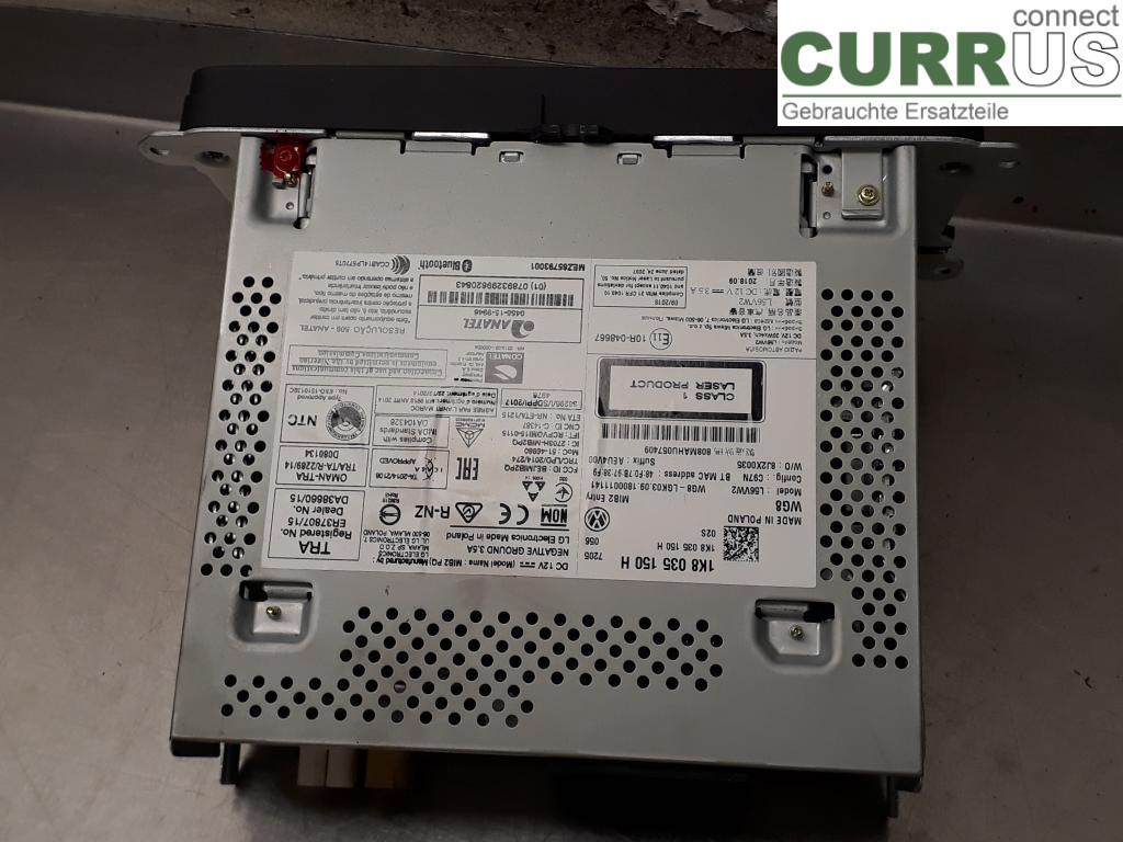 VW TRANSP/CARAVELLE 16- Radio CD / Multimedia panel 1K8035150H CXGB