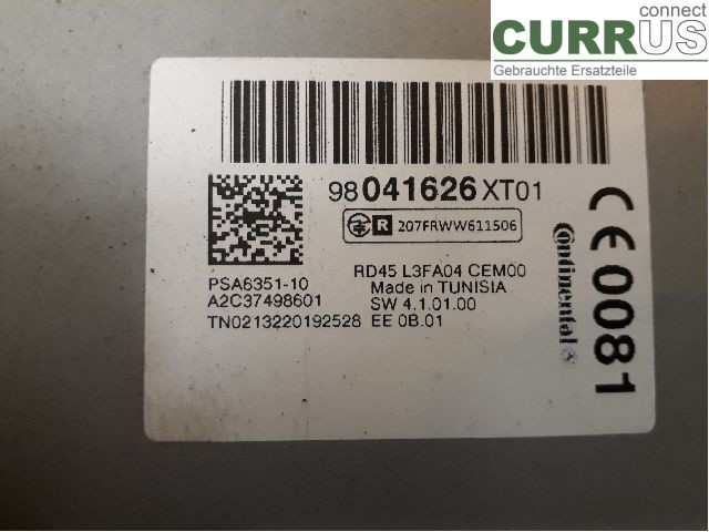 CITROEN C3    10-17 Radio CD / panel multimedialny 1616151180 8HP