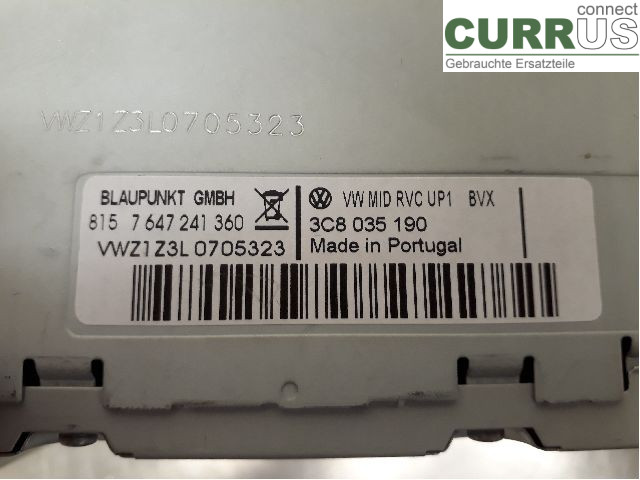 VW PASSAT  11-14 Radio-CD-/Multimedia-Panel 3C8057190X CFFB