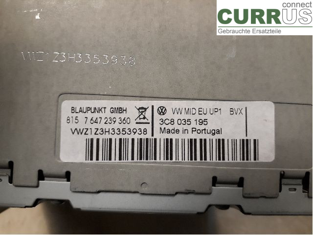 VW TIGUAN 07-16 Radio CD / panel multimedialny 3C8057195X CBAB