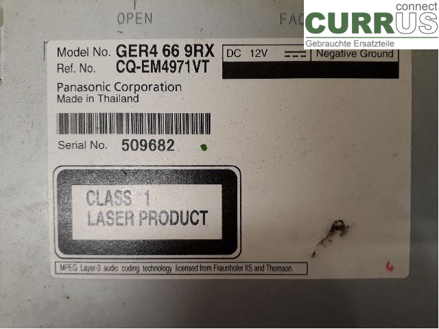 MAZDA 6       08-13 Radio CD / Multimedia panel GER4-66-9RX R2
