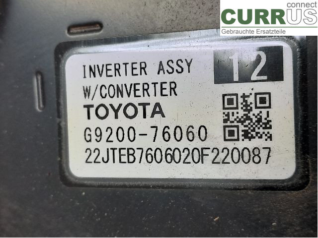 TOYOTA COROLLA 19- Converter / inverter - electric G9200-79045 M20A-FXS